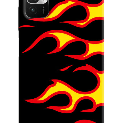 Side Sweep Flames Redmi Note 10T 5G Hard Case Back Cover by Casekaro