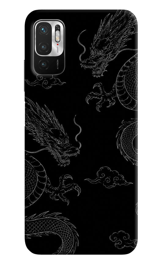 Twin Dragons Redmi Note 10T 5G Hard Case Back Cover by Casekaro