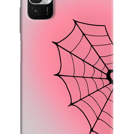 Pink Web Redmi Note 10T 5G Hard Case Back Cover by Casekaro