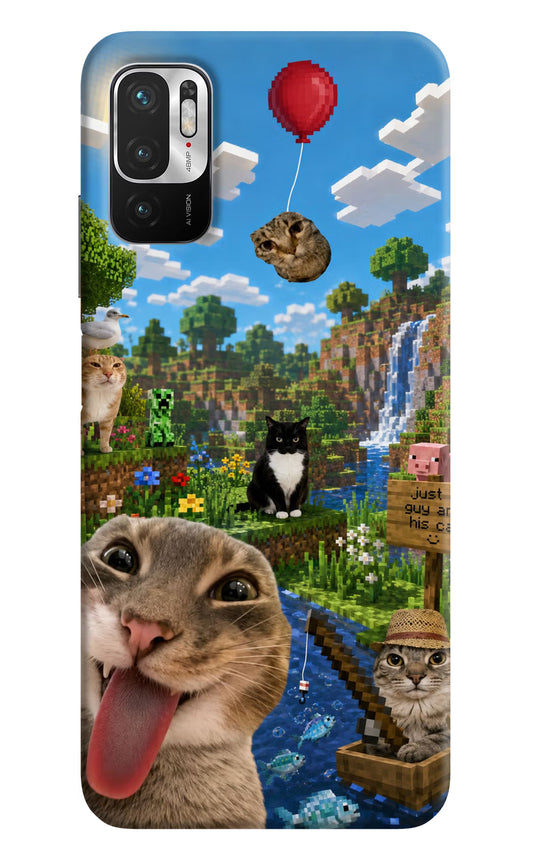 Minecraft Cat Chaos Redmi Note 10T 5G Hard Case Back Cover by Casekaro