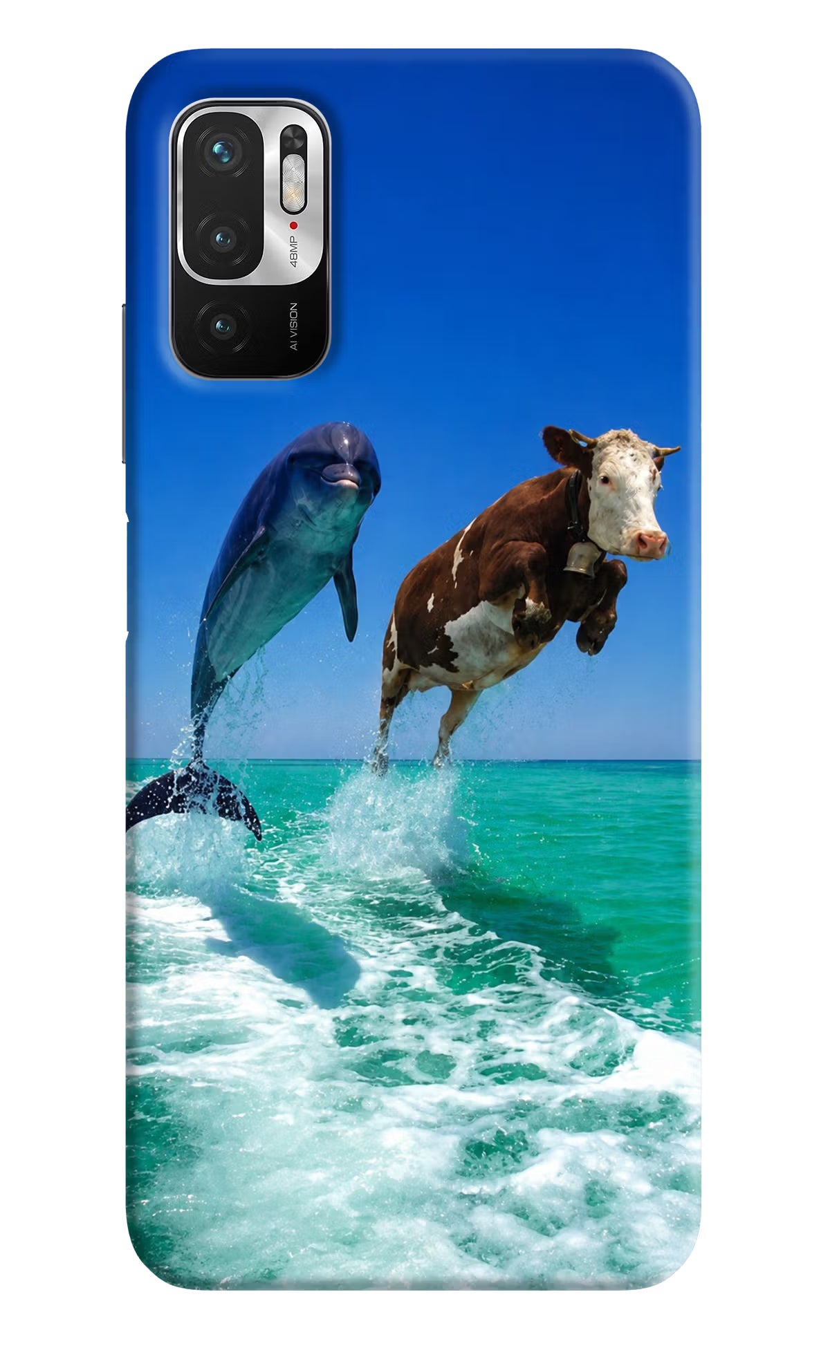 Dolphin vs Cow Redmi Note 10T 5G Back Cover
