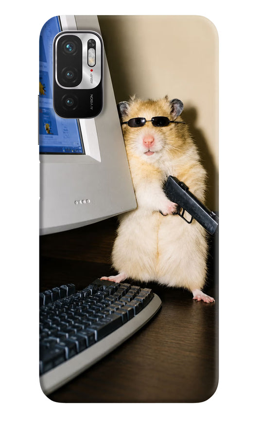 Hacker Hamster Redmi Note 10T 5G Hard Case Back Cover by Casekaro
