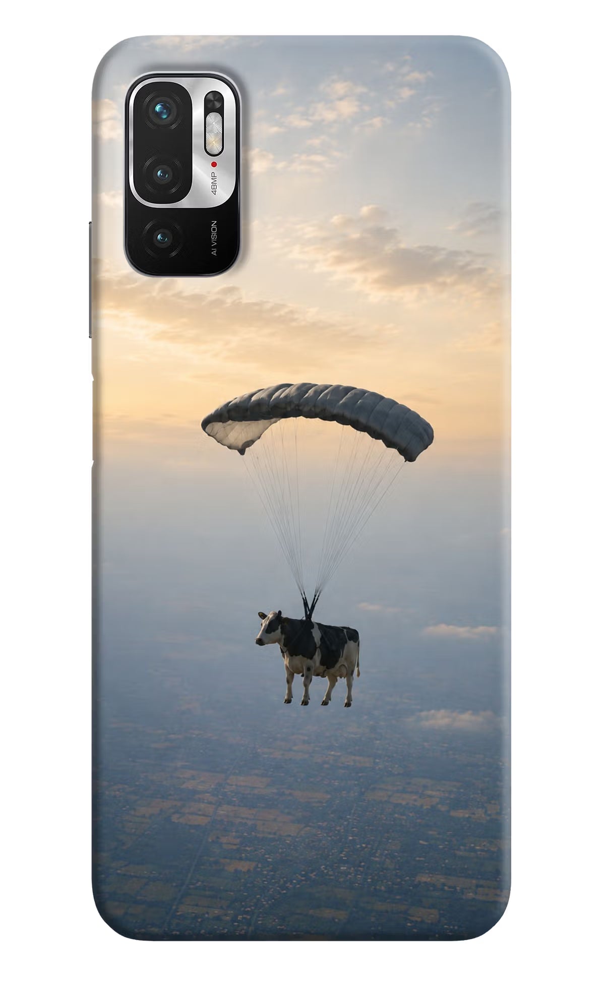 Skydiving Cow Redmi Note 10T 5G Back Cover