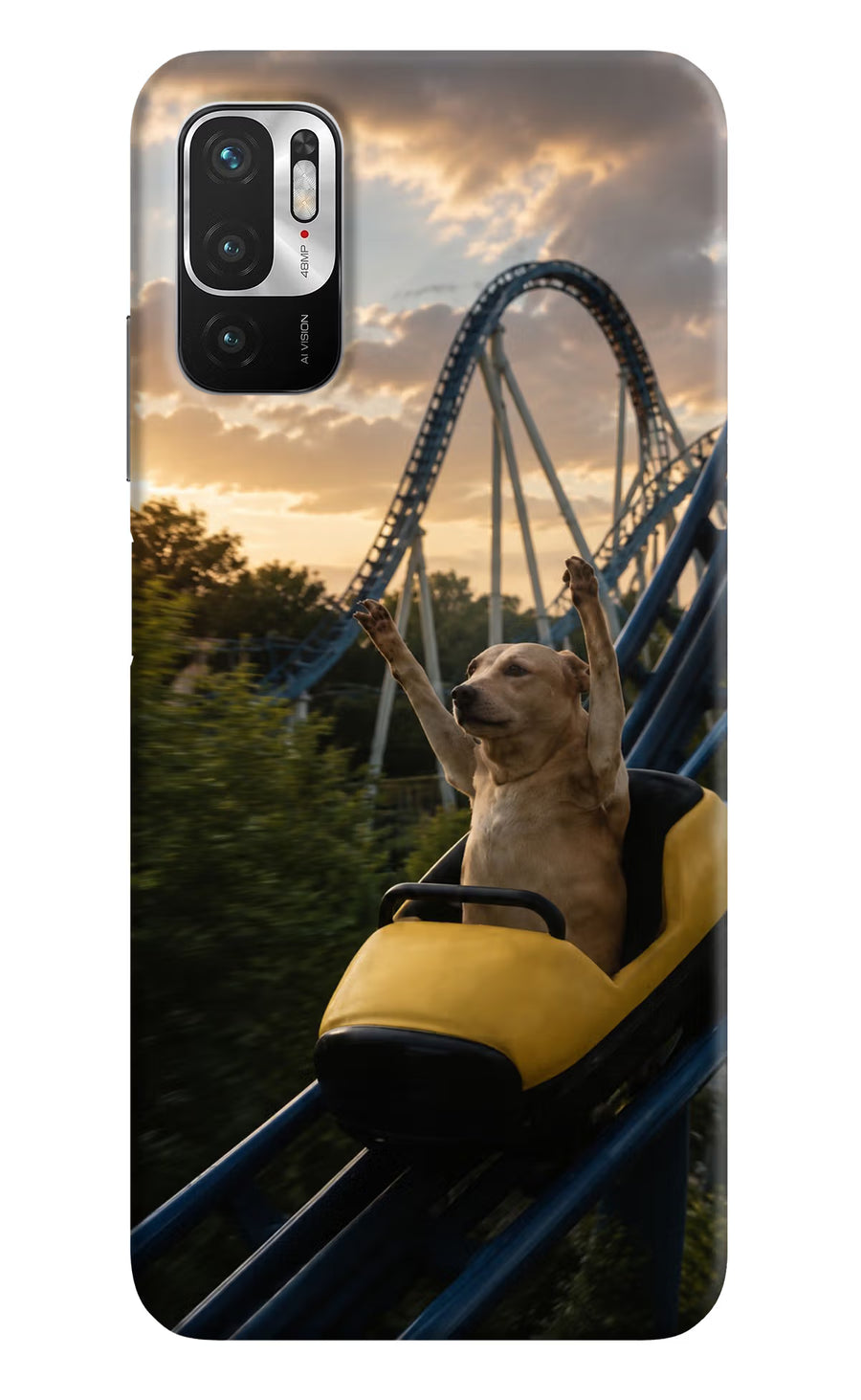 Rollercoaster Dog Redmi Note 10T 5G Back Cover, Hard case