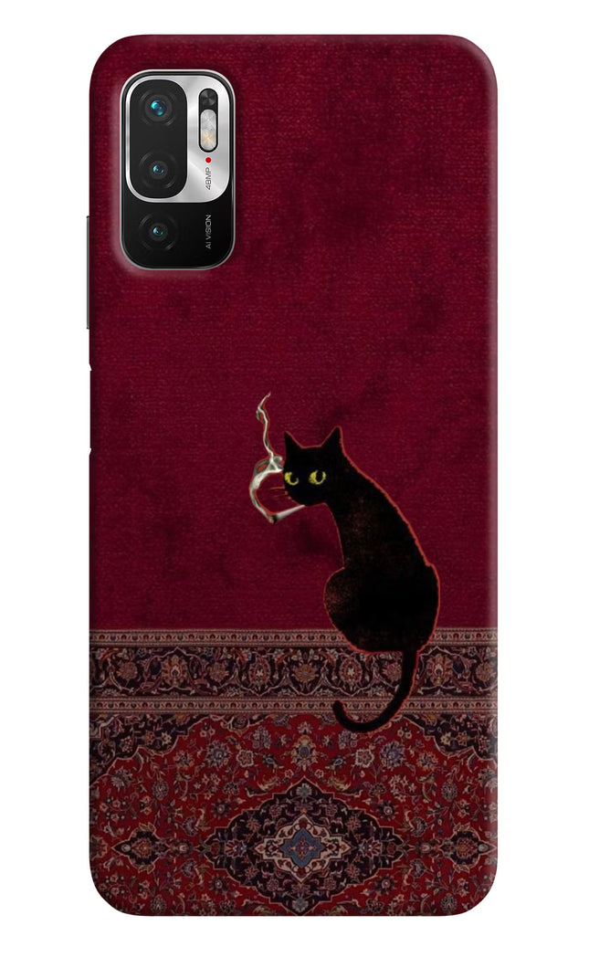 Midnight Cat Redmi Note 10T 5G Hard Case Back Cover by Casekaro
