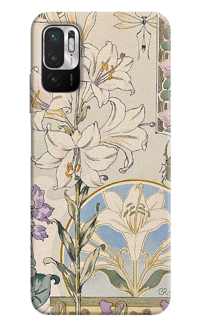 White Lily Redmi Note 10T 5G Hard Case Back Cover by Casekaro