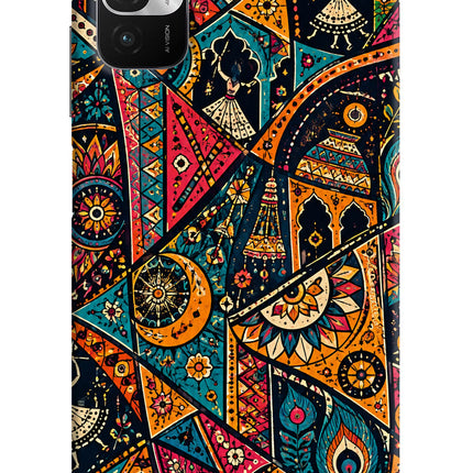 Folk Print Redmi Note 10T 5G Hard Case Back Cover by Casekaro