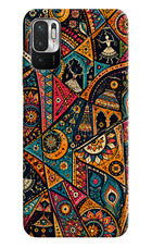Folk Print Redmi Note 10T 5G Hard Case Back Cover by Casekaro