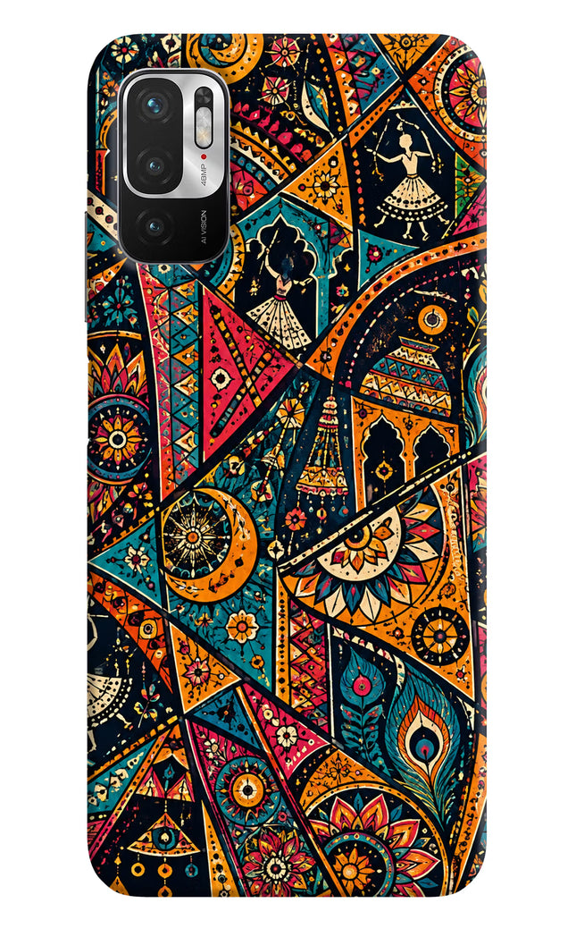 Folk Print Redmi Note 10T 5G Hard Case Back Cover by Casekaro
