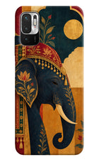 Royal Elephant Redmi Note 10T 5G Hard Case Back Cover by Casekaro
