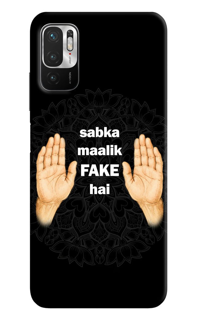 Sabka Malik Fake Redmi Note 10T 5G Hard Case Back Cover by Casekaro