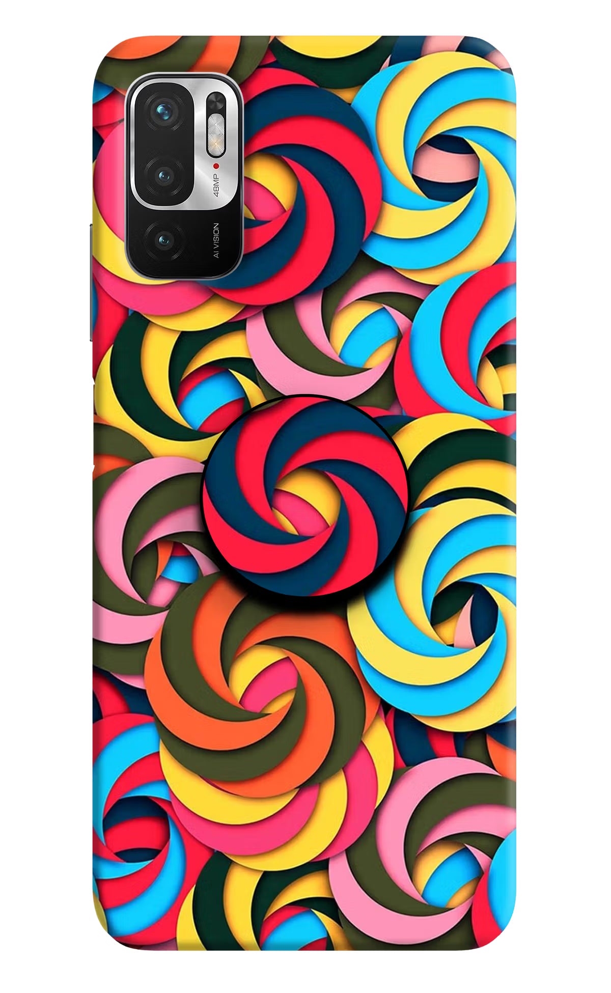Spiral Pattern Redmi Note 10T 5G Pop Case by Casekaro