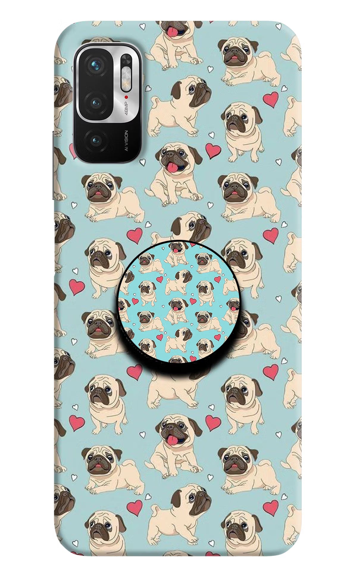 Pug Dog Redmi Note 10T 5G Pop Case by Casekaro
