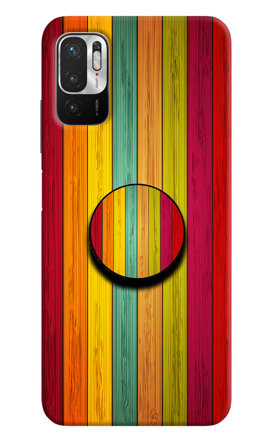 Multicolor Wooden Redmi Note 10T 5G Pop Case by Casekaro