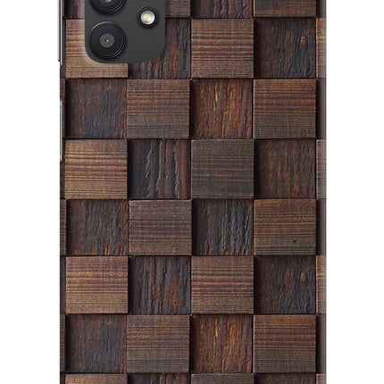 Wooden Cube Design Samsung M32 5G Hard Case Back Cover by Casekaro
