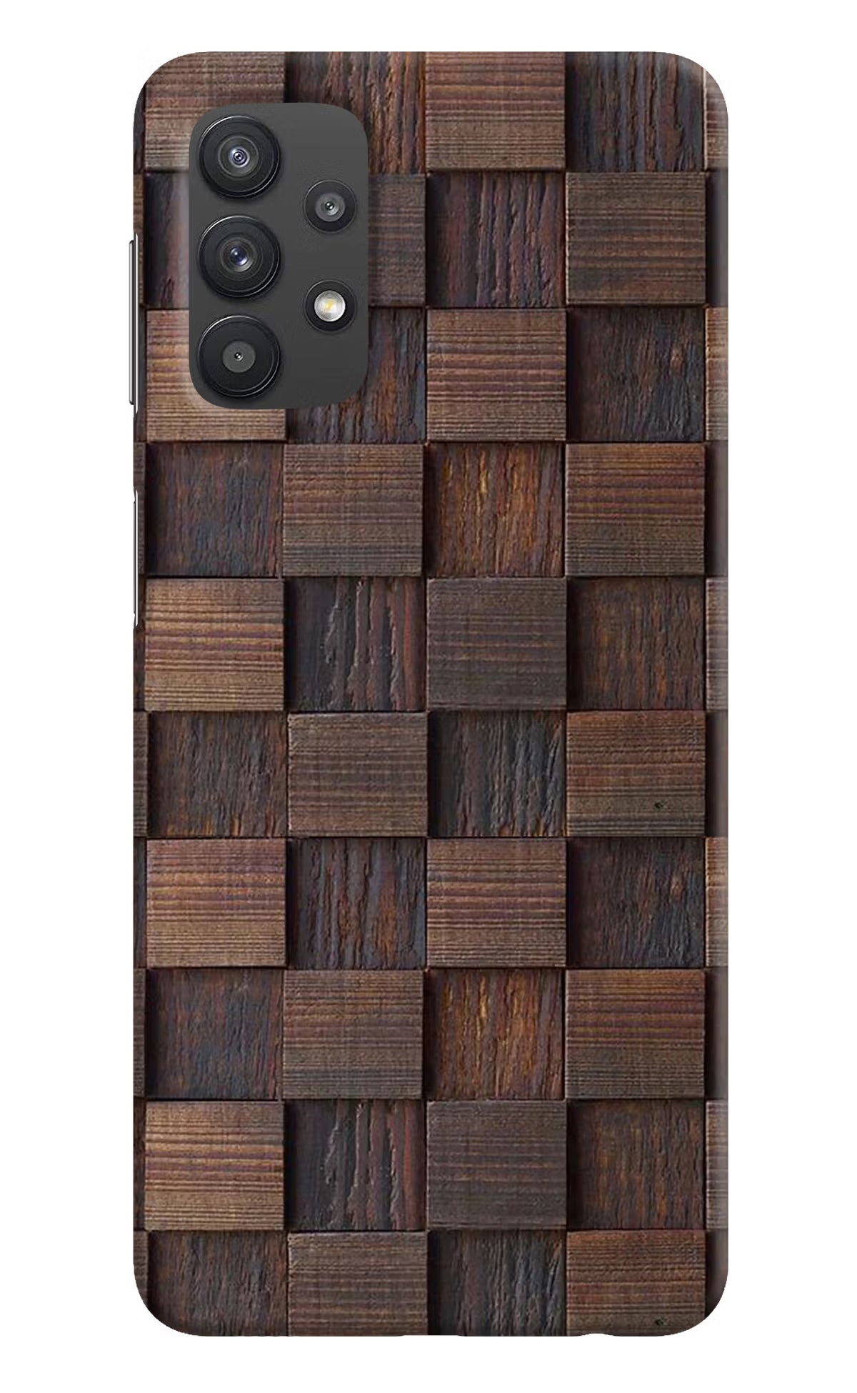 Wooden Cube Design Samsung M32 5G Hard Case Back Cover by Casekaro