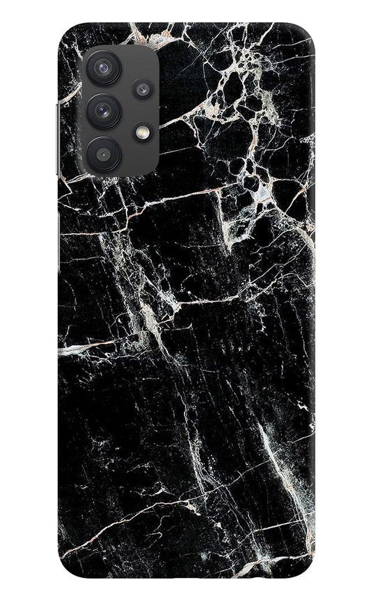 Black Marble Texture Samsung M32 5G Hard Case Back Cover by Casekaro