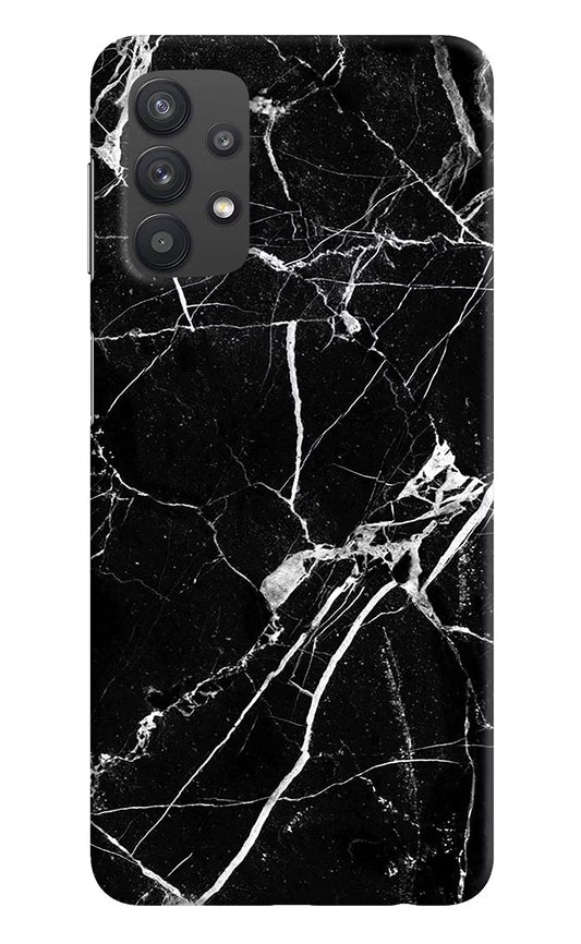 Black Marble Pattern Samsung M32 5G Hard Case Back Cover by Casekaro
