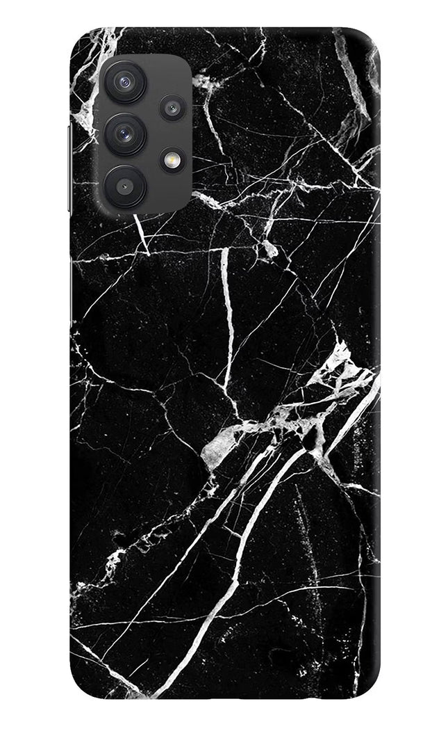 Black Marble Pattern Samsung M32 5G Hard Case Back Cover by Casekaro