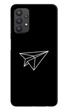 Paper Plane White Samsung M32 5G Hard Case Back Cover by Casekaro