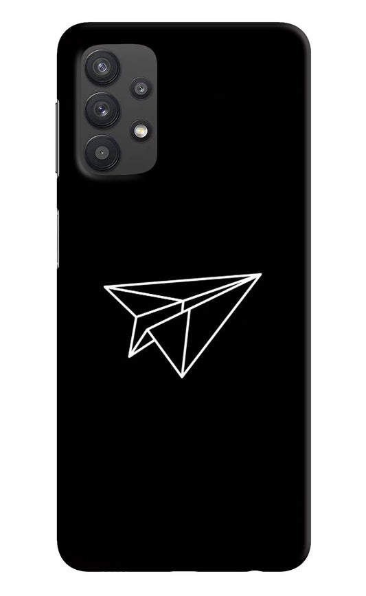 Paper Plane White Samsung M32 5G Hard Case Back Cover by Casekaro