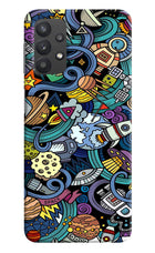 Space Abstract Samsung M32 5G Hard Case Back Cover by Casekaro