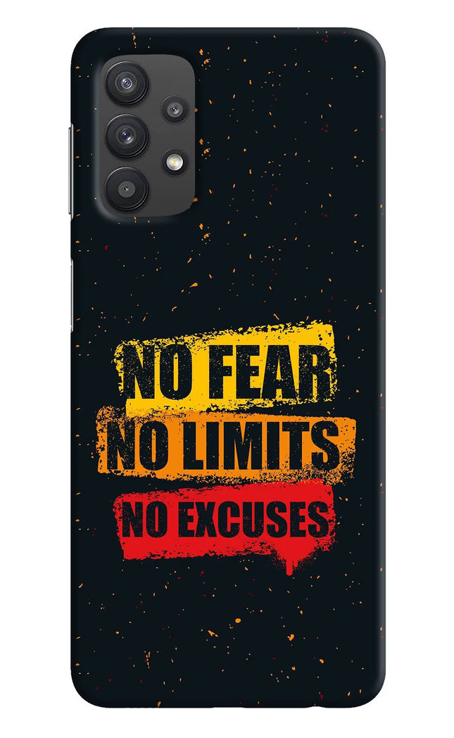 No Fear No Limits No Excuse Samsung M32 5G Hard Case Back Cover by Casekaro