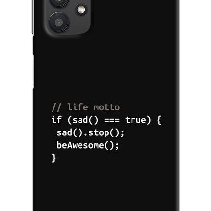 Life Motto Code Samsung M32 5G Hard Case Back Cover by Casekaro