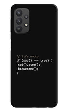 Life Motto Code Samsung M32 5G Hard Case Back Cover by Casekaro
