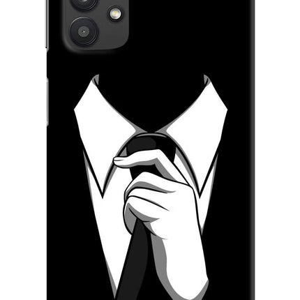 Black Tie Samsung M32 5G Hard Case Back Cover by Casekaro