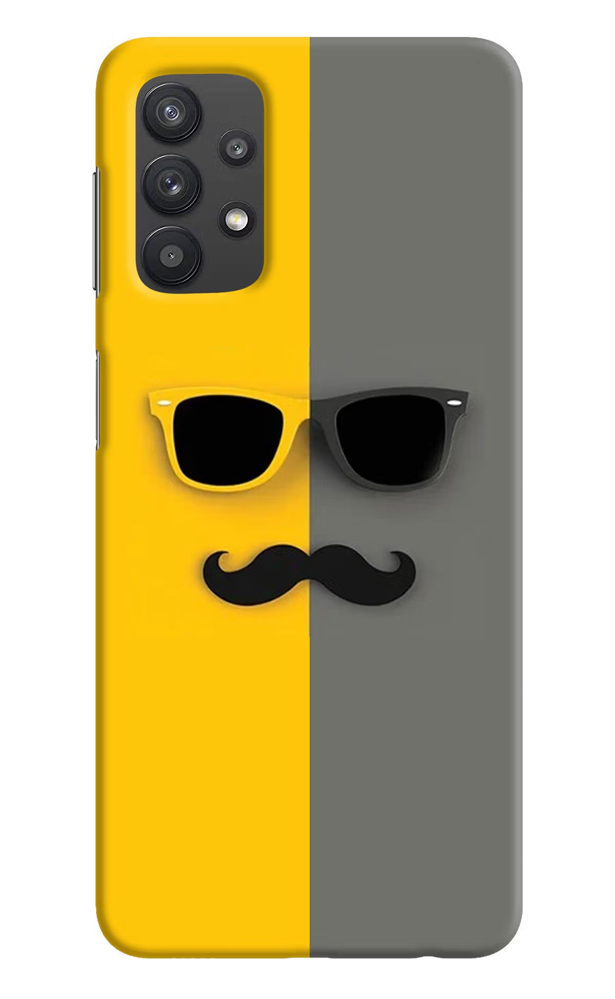 Sunglasses with Mustache Samsung M32 5G Hard Case Back Cover by Casekaro