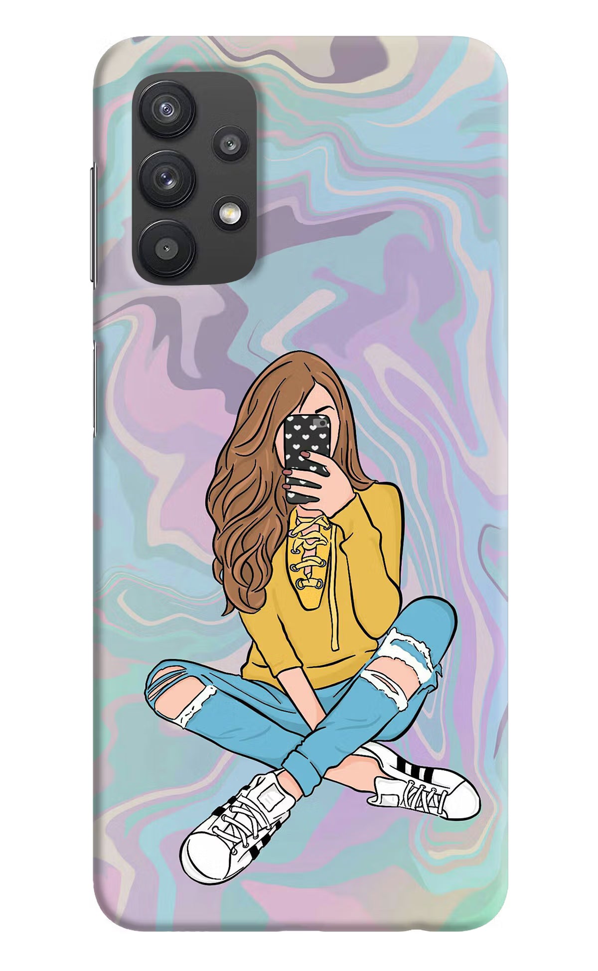 Selfie Girl Samsung M32 5G Hard Case Back Cover by Casekaro