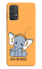 High On Music Samsung M32 5G Hard Case Back Cover by Casekaro