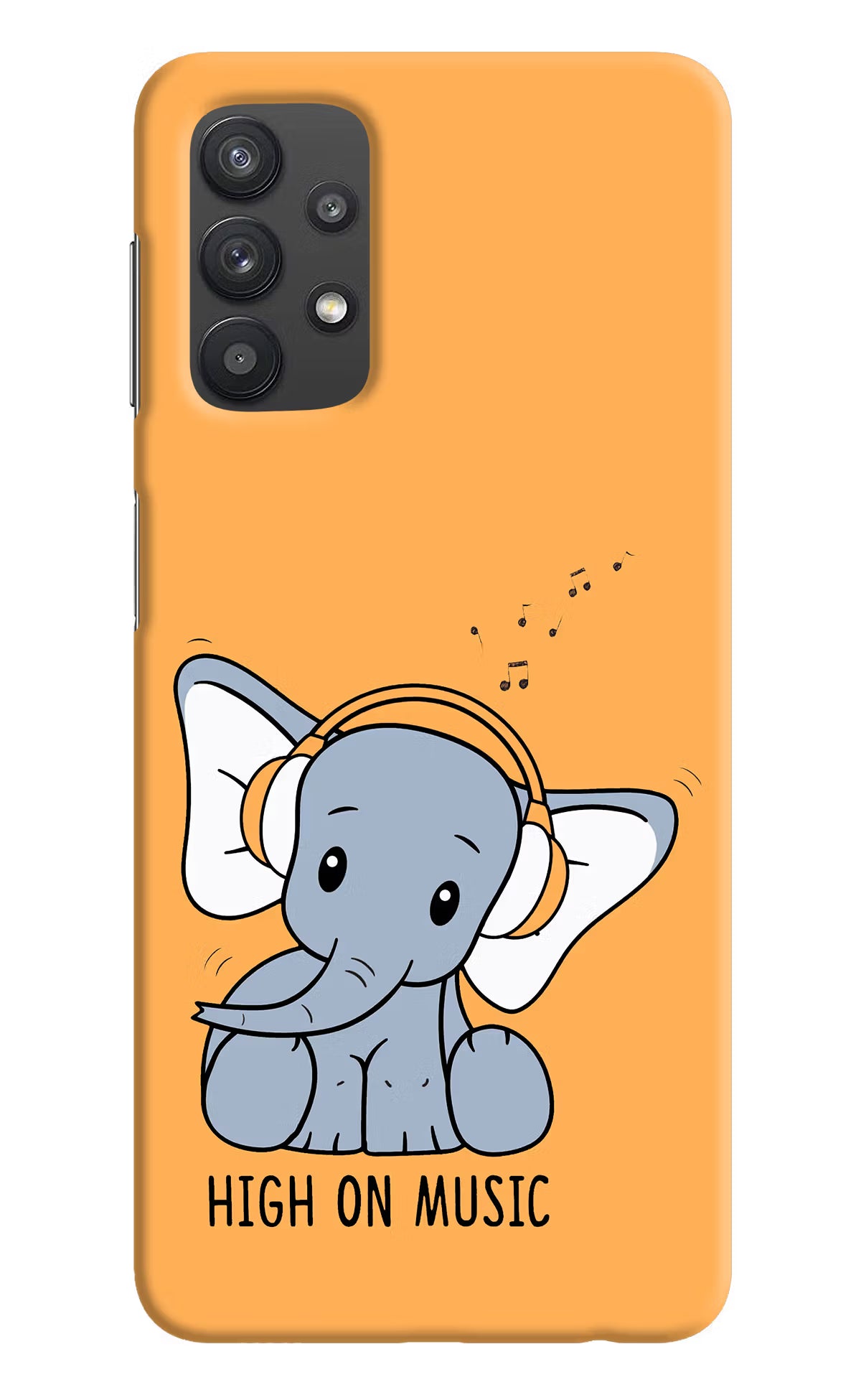 High On Music Samsung M32 5G Hard Case Back Cover by Casekaro