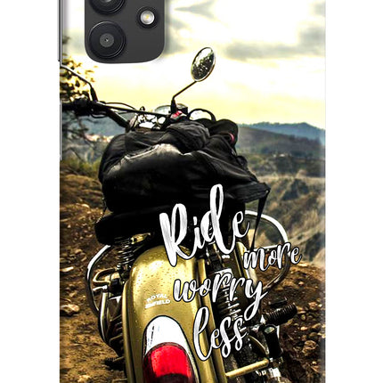 Ride More Worry Less Samsung M32 5G Hard Case Back Cover by Casekaro