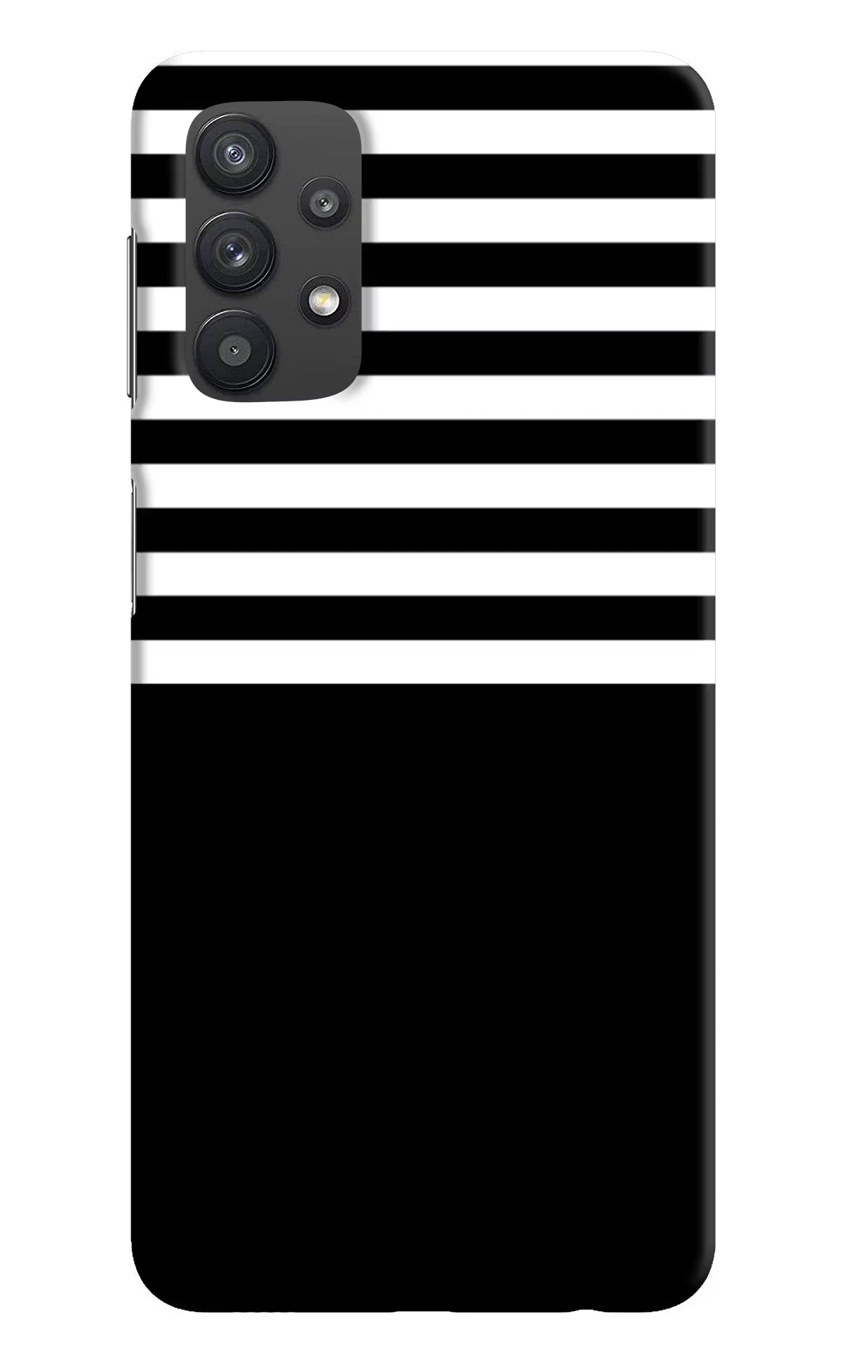 Black and White Print Samsung M32 5G Hard Case Back Cover by Casekaro
