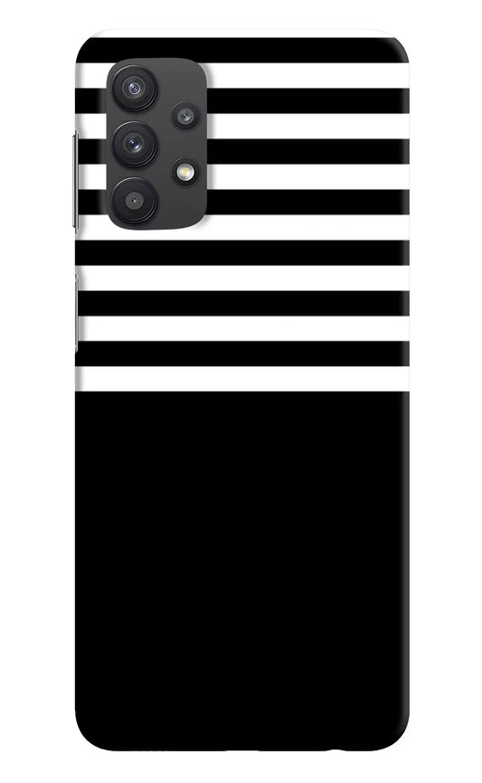 Black and White Print Samsung M32 5G Hard Case Back Cover by Casekaro