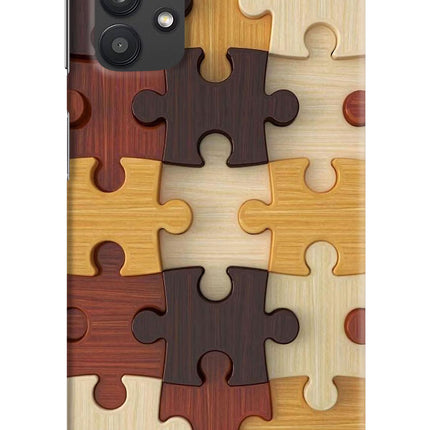 Wooden Puzzle Samsung M32 5G Hard Case Back Cover by Casekaro