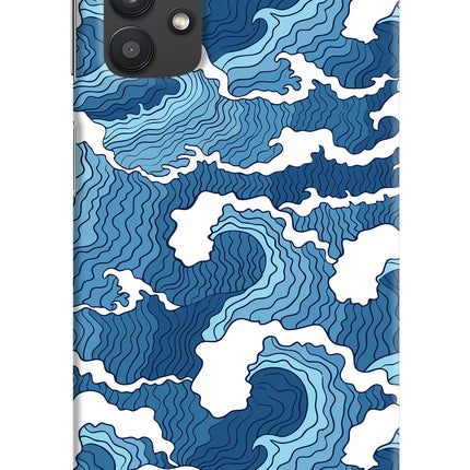 Blue Waves Samsung M32 5G Hard Case Back Cover by Casekaro