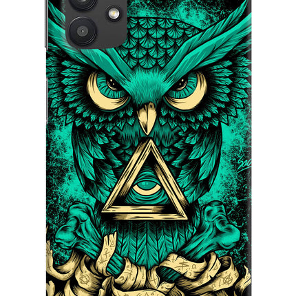 Green Owl Samsung M32 5G Hard Case Back Cover by Casekaro