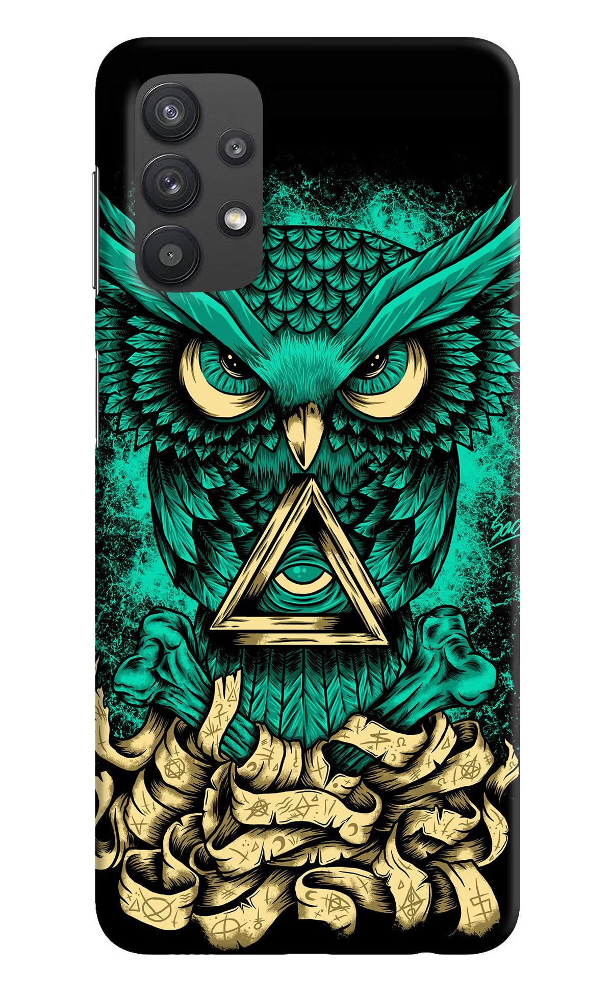 Green Owl Samsung M32 5G Hard Case Back Cover by Casekaro