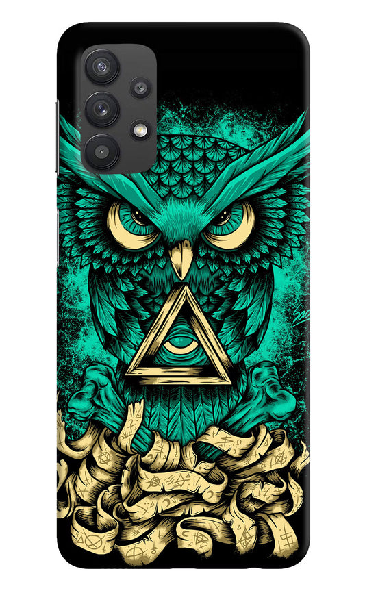Green Owl Samsung M32 5G Hard Case Back Cover by Casekaro