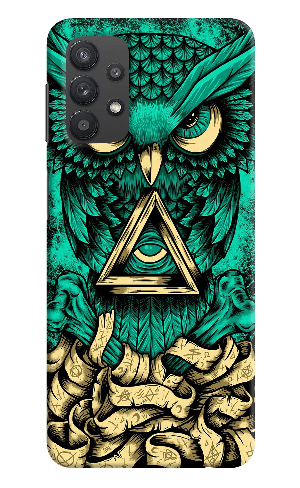 Green Owl Samsung M32 5G Hard Case Back Cover by Casekaro