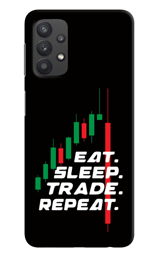 Eat Sleep Trade Repeat Samsung M32 5G Hard Case Back Cover by Casekaro