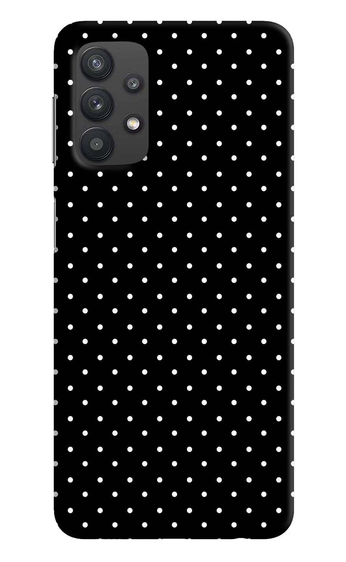 White Dots Samsung M32 5G Hard Case Back Cover by Casekaro