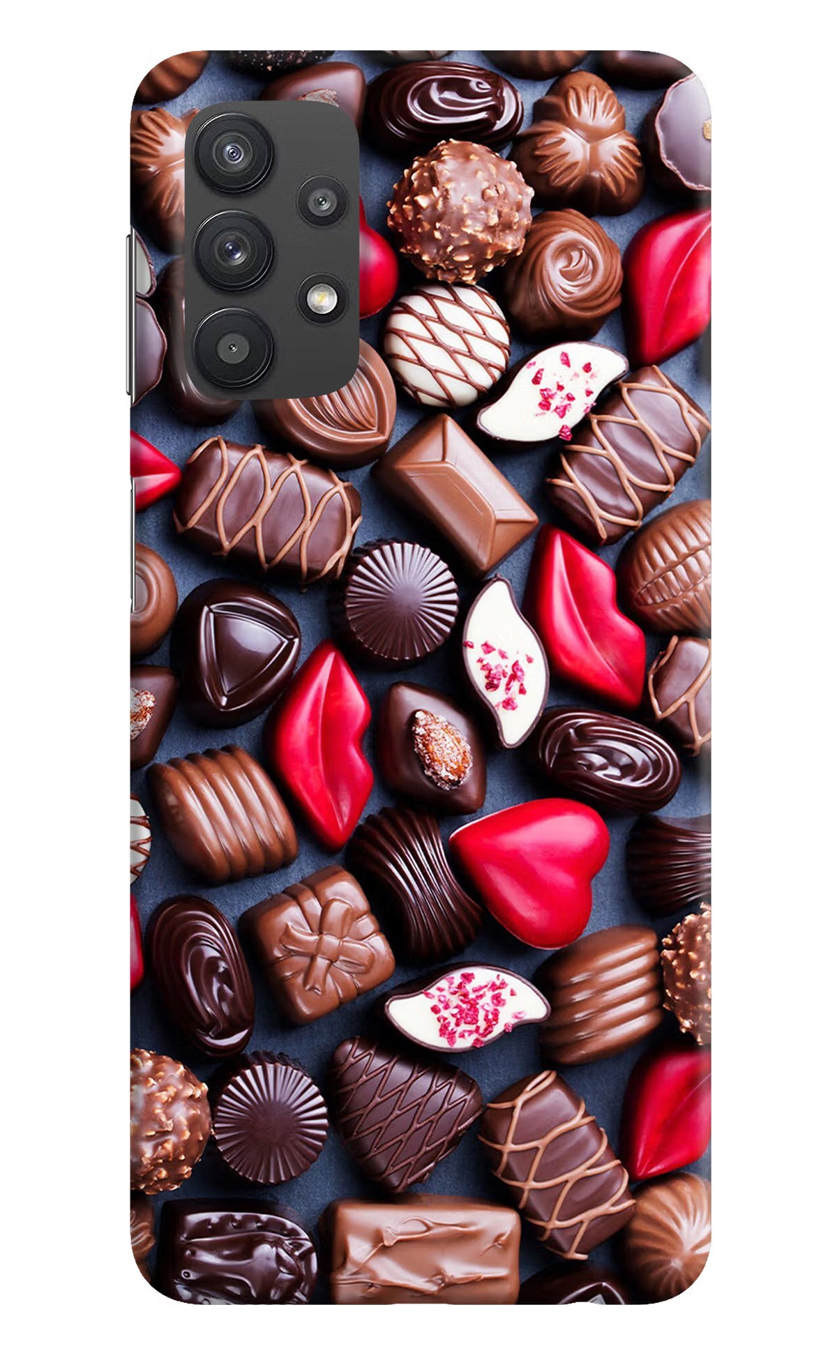 Chocolates Samsung M32 5G Hard Case Back Cover by Casekaro