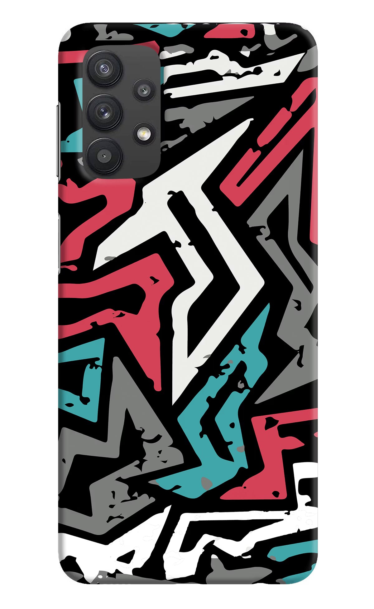 Geometric Graffiti Samsung M32 5G Hard Case Back Cover by Casekaro