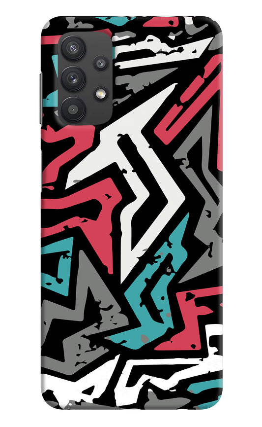 Geometric Graffiti Samsung M32 5G Hard Case Back Cover by Casekaro
