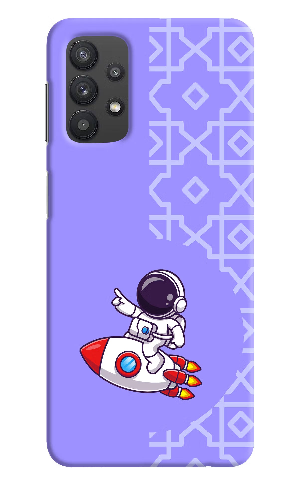 Cute Astronaut Samsung M32 5G Hard Case Back Cover by Casekaro
