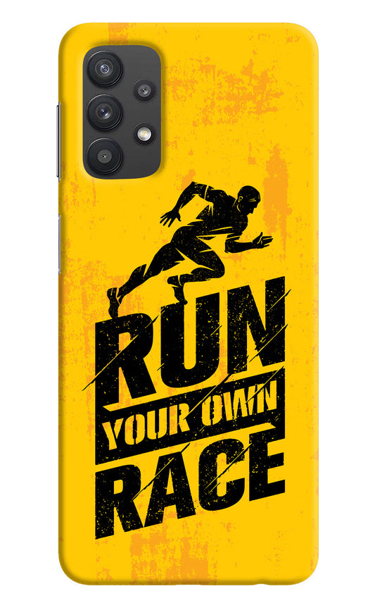 Run Your Own Race Samsung M32 5G Hard Case Back Cover by Casekaro
